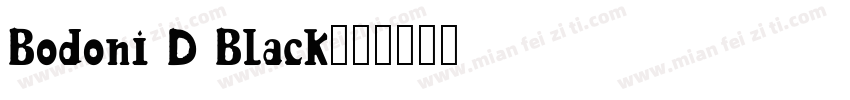Bodoni D Black字体转换